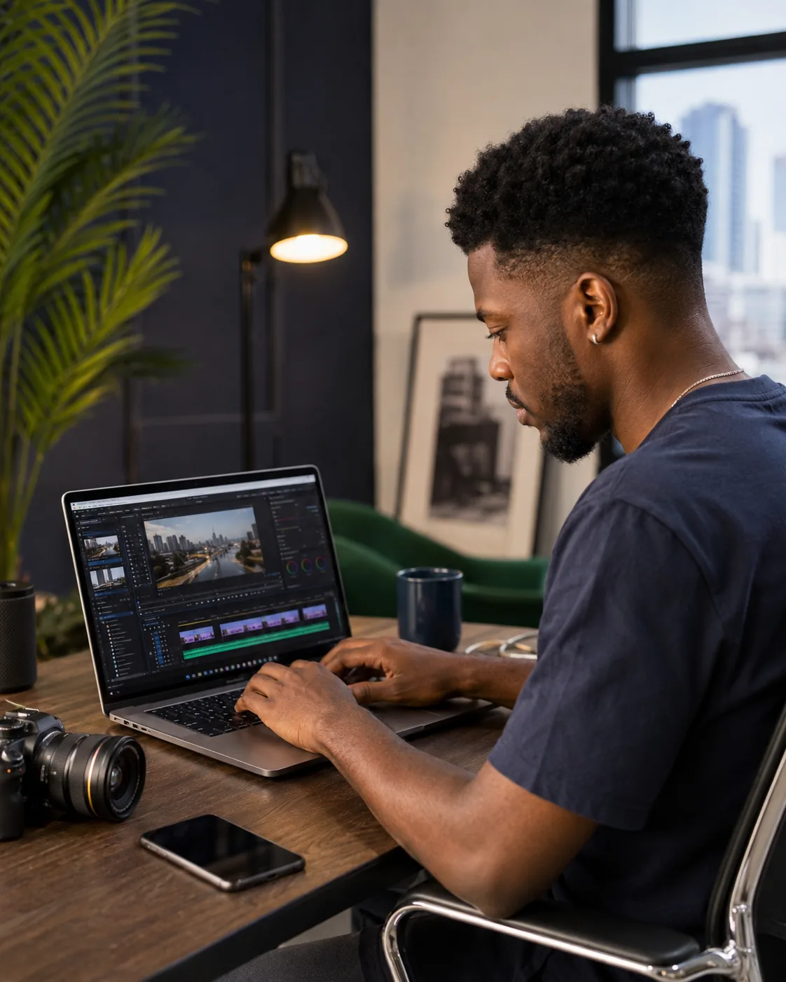 Creative learner developing practical media skills